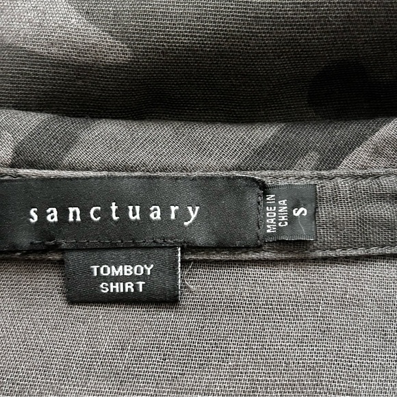 Sanctuary Long Sleeve Camouflage Button-Down Boyfriend Shirt - Picture 3 of 9